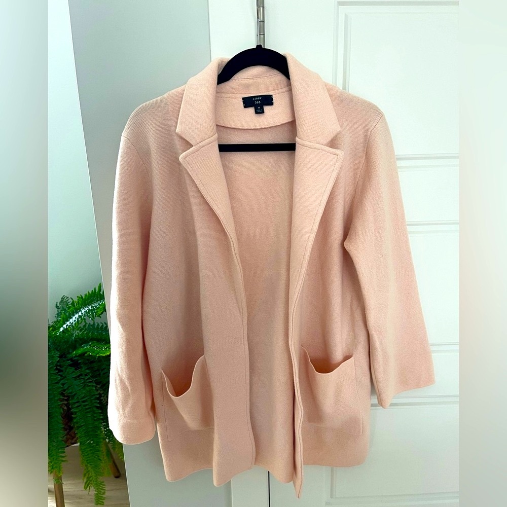 J. Crew Soft Blush Knit Blazer